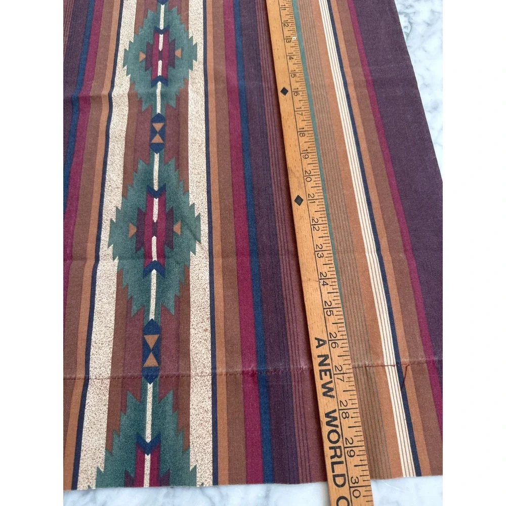 Vintage Dan River Southwestern Striped Pillowcase Set Standard Made in USA 2pc